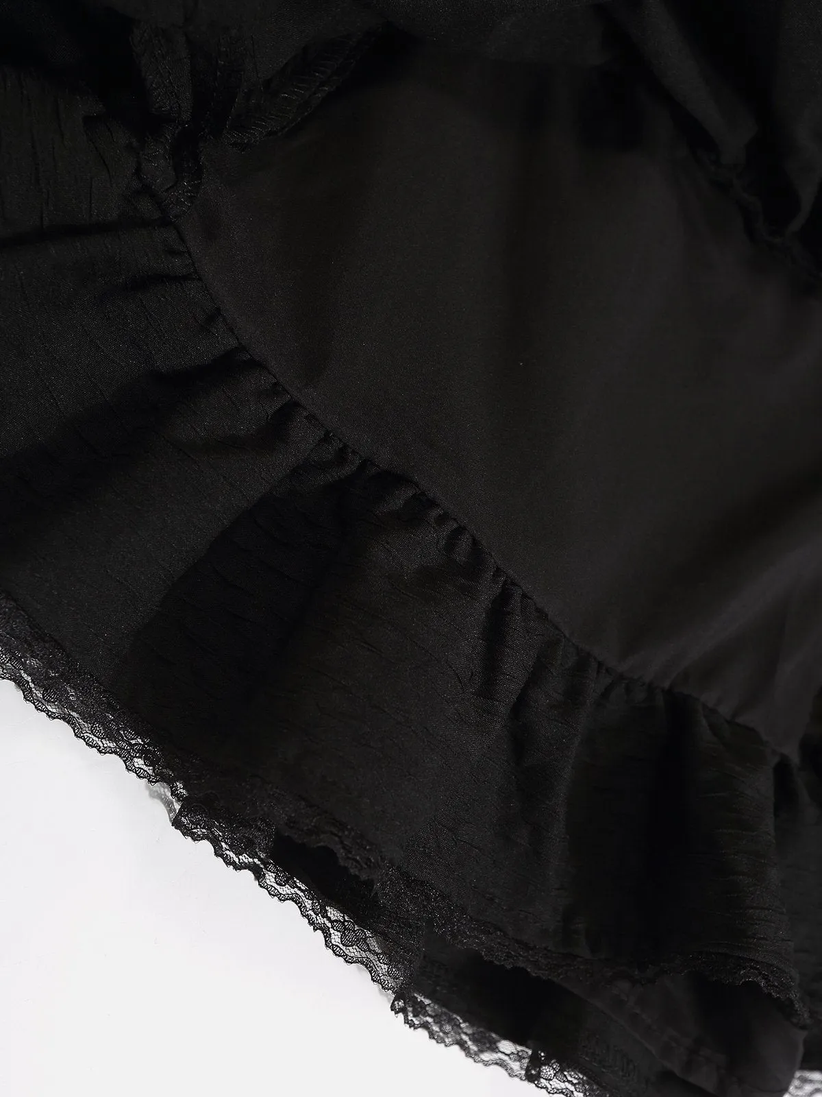 Aelfric Eden – Faltenrock mit Patchwork-Spitze