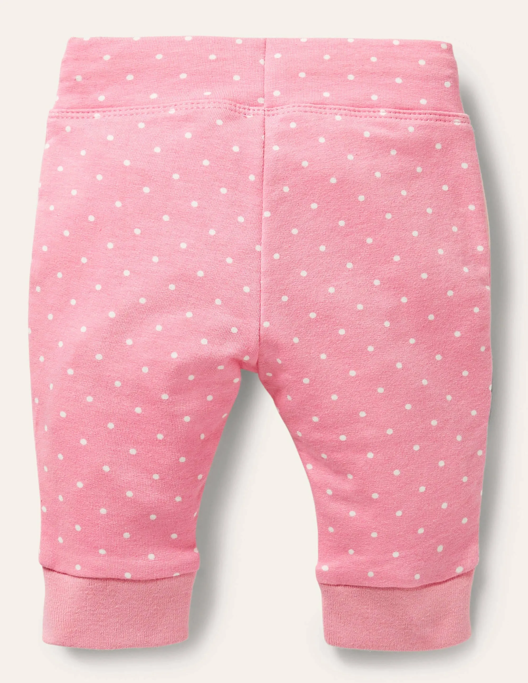 Appliqué Jersey Trousers-Bright Petal Pin Spot Animals