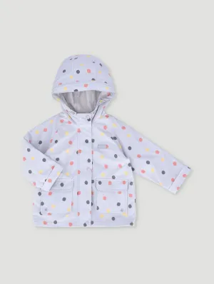 Baby Girls Funky Polka Dot Rain Jacket