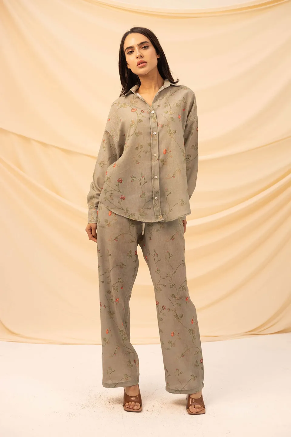Bestag Patterned Linen Pants