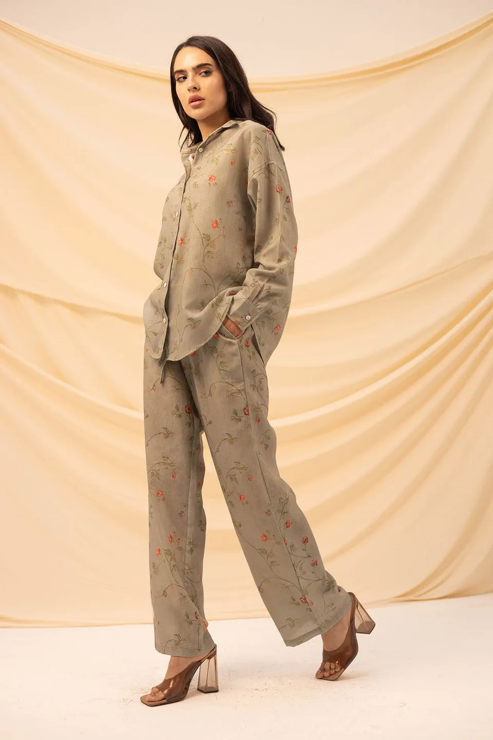 Bestag Patterned Linen Pants