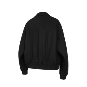 Black Multi-Pocket Bomber Jacket