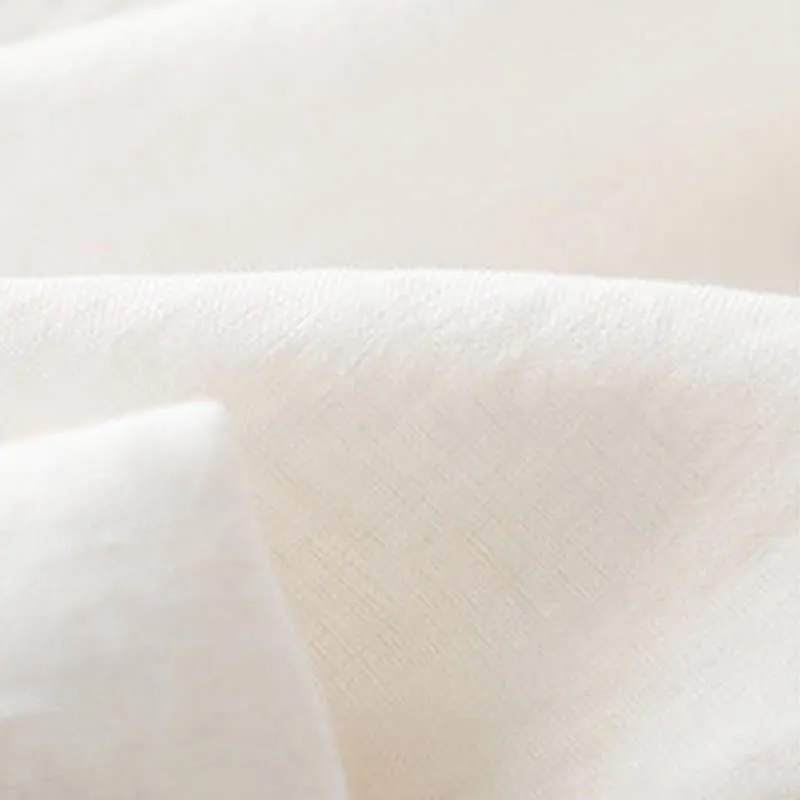 Buddha Stones Casual Plain Color Side Pleats Cotton Linen Women's Wide Leg Pants With Pockets