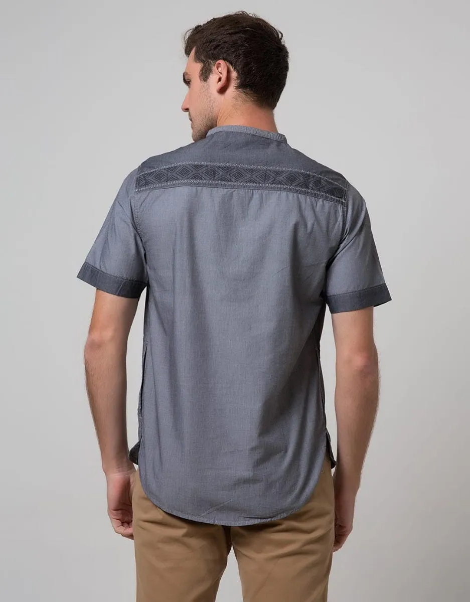 Cardinal Jeans Short Sleeve Jeans Kemeja Koko Bodyfit