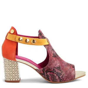 Chanii B "Rayon" Coral/Snk - Heeled Sandal