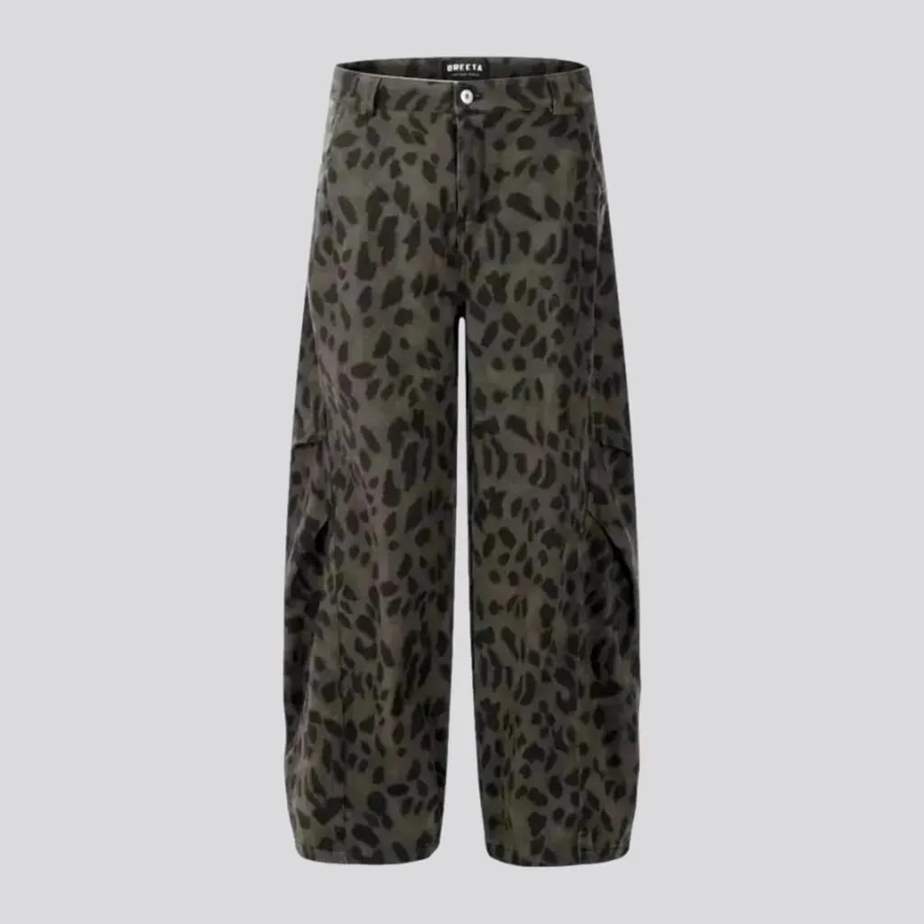 Colorful fashion street style men's denim pants