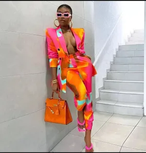 Colorful Jogger Pantsuit