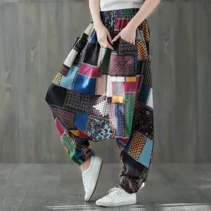 Colorful Patchwork Harem Pants