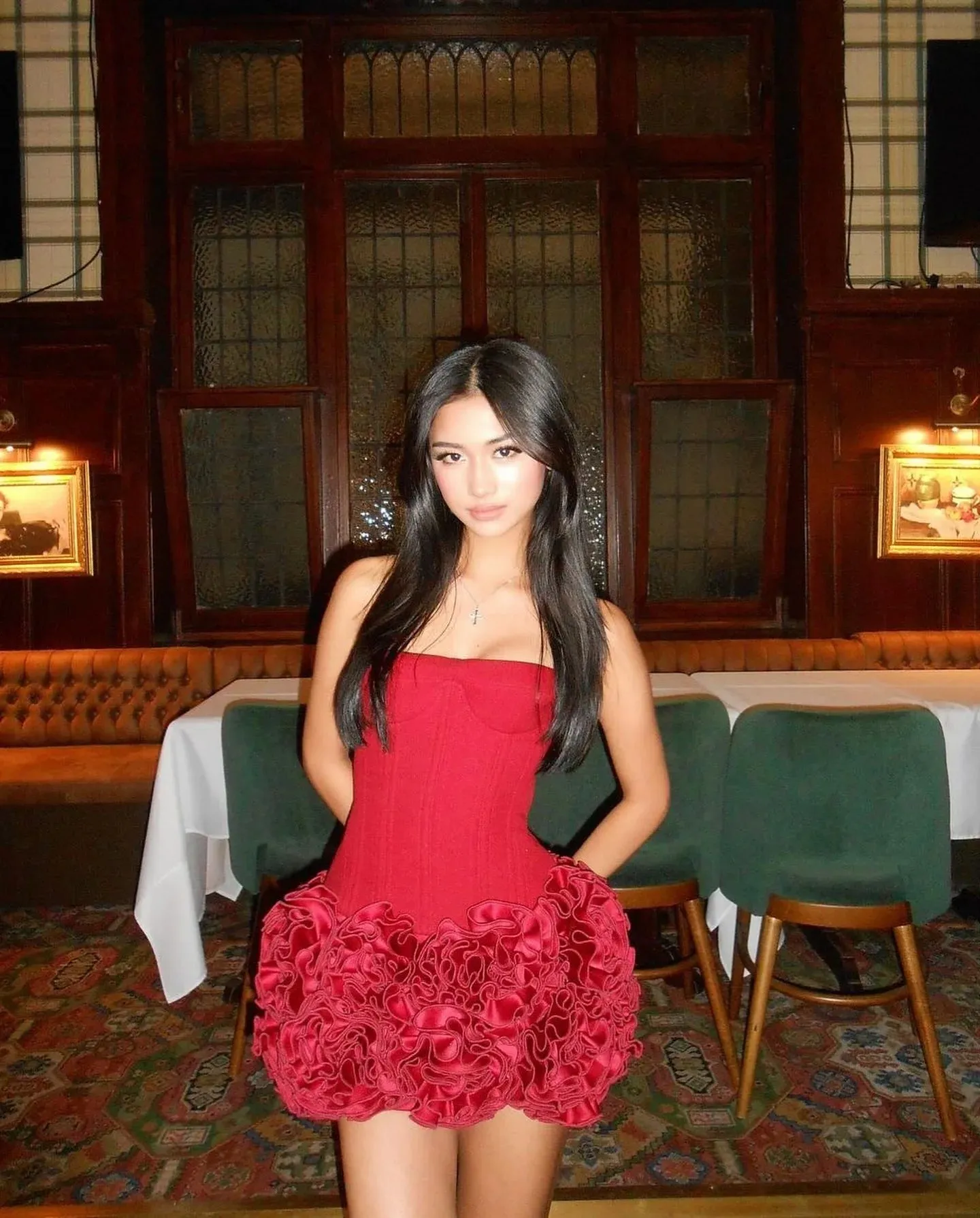 Corset Top And 3d Flower Micro Skirt Set