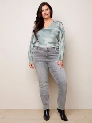 Curvy Jean With Side Zip Cuff