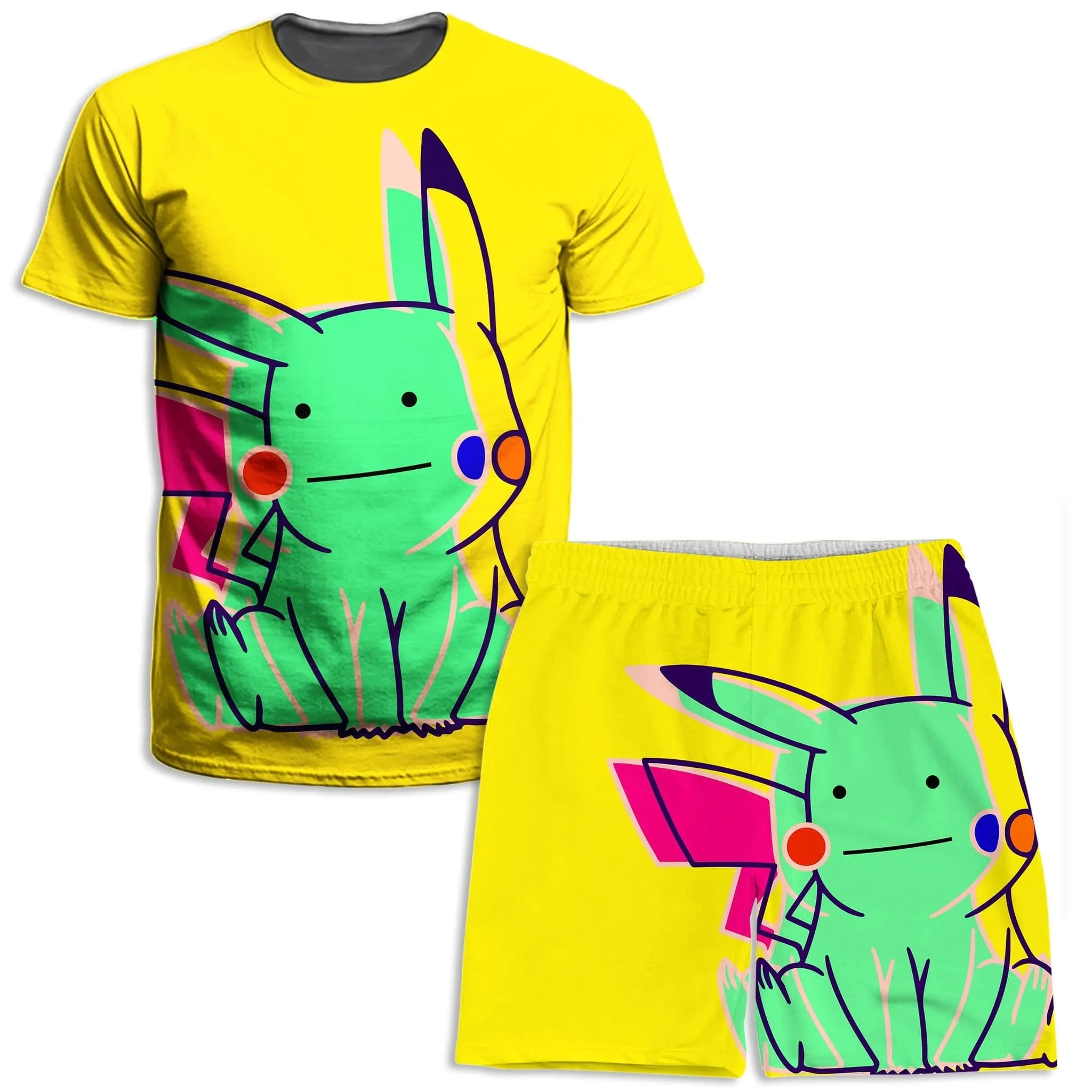 Ditto Pikachu T-Shirt and Shorts Combo