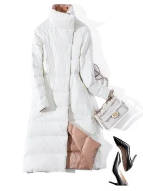 Duck Down Long Women Warm Winter puffer Jacket