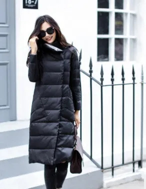 Duck Down Long Women Warm Winter puffer Jacket