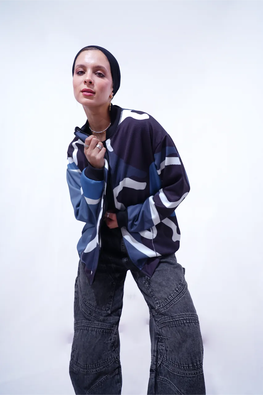 Elemental Abstract Bomber Jacket - Unisex