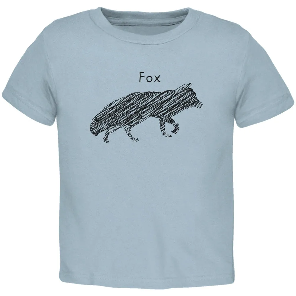 Fox Scribble Drawing Orange Toddler T-Shirt