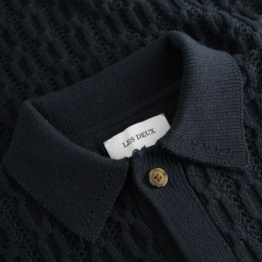 Garrett Knitted Shirt (Dark Navy)