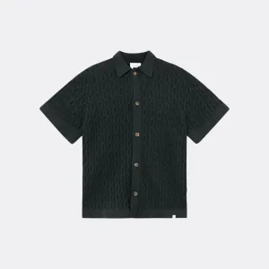 Garrett Knitted Shirt (Dark Navy)