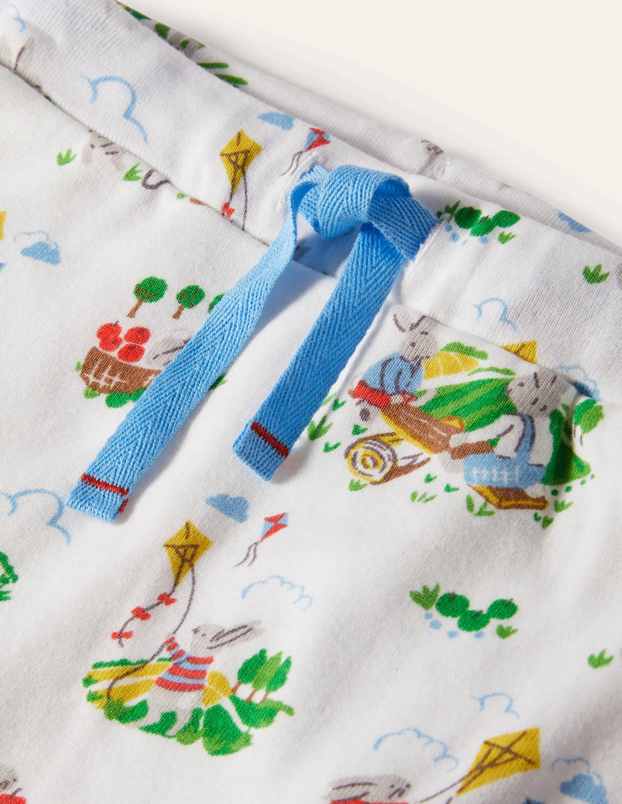 GOTS Organic Newborn Trousers-Ivory Daydreaming Bunny