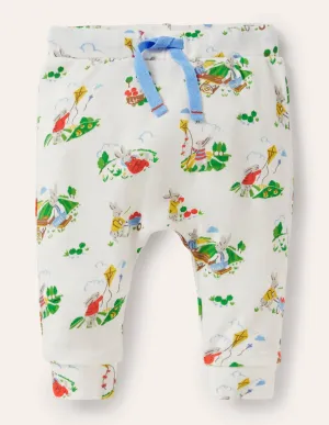 GOTS Organic Newborn Trousers-Ivory Daydreaming Bunny