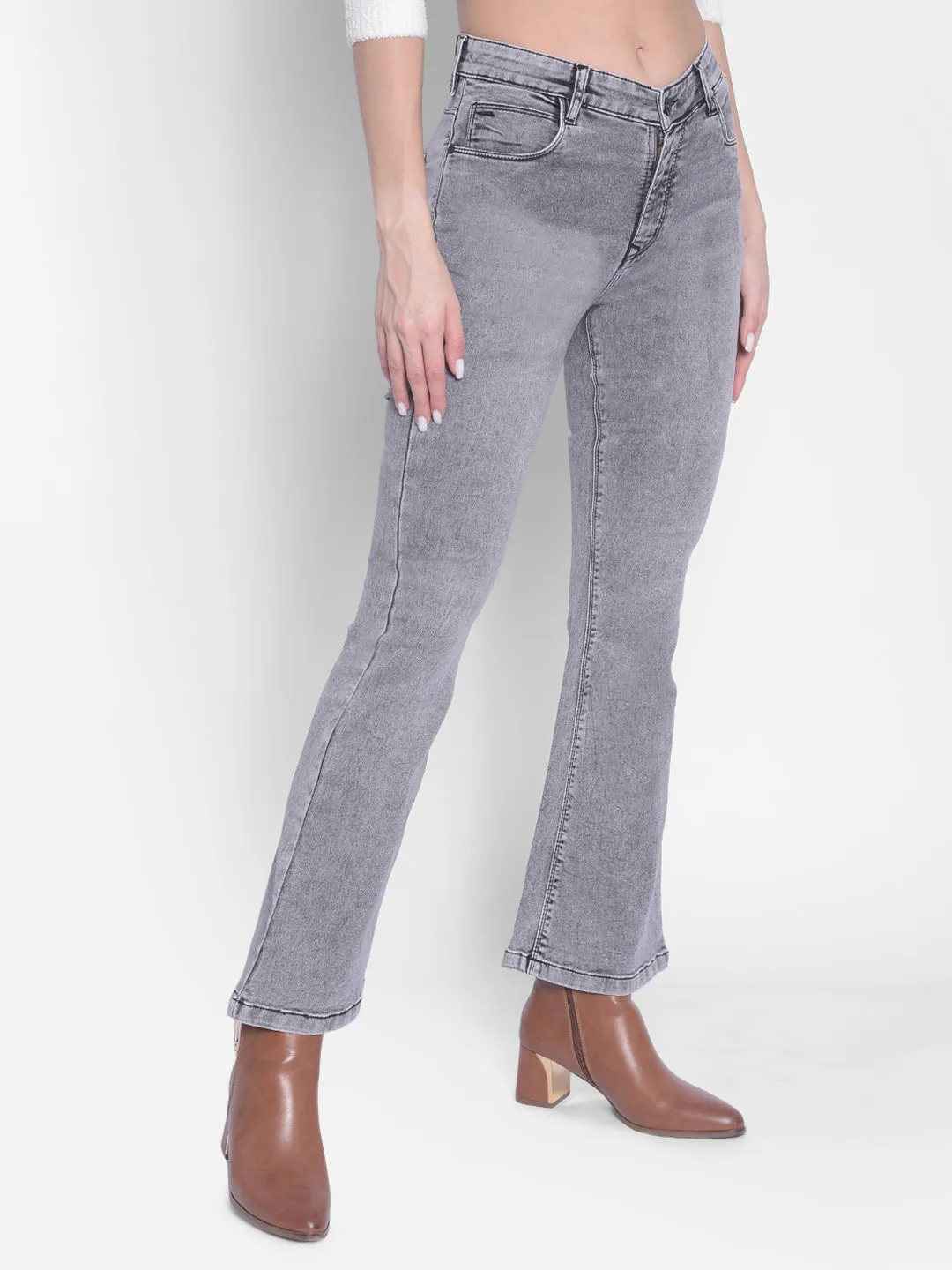 Grey Bootcut Jeans Jeans