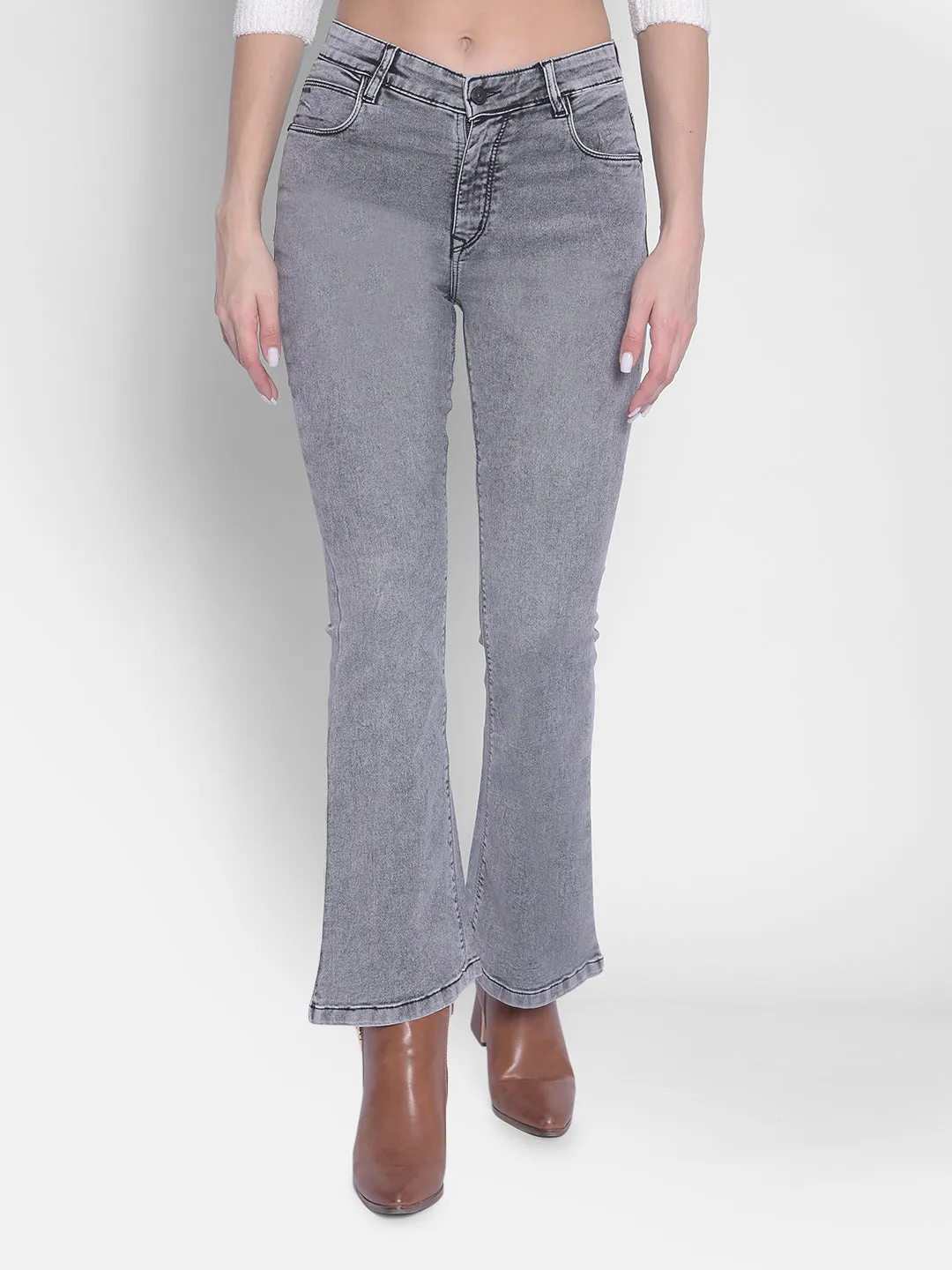 Grey Bootcut Jeans Jeans