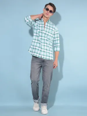 Grey Straight Cotton Jeans