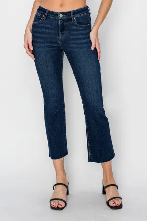 Hannah Plus Crop Straight Leg Risen Jeans