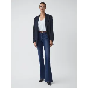 High Rise Blue Flared Jeans