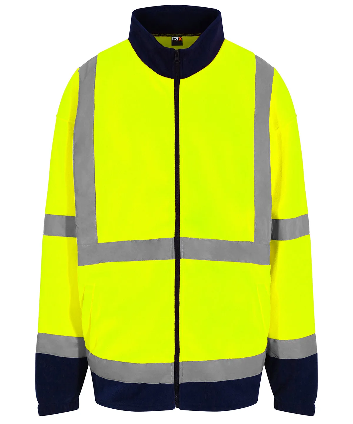 HV Yellow/Navy - High visibility full-zip fleece
