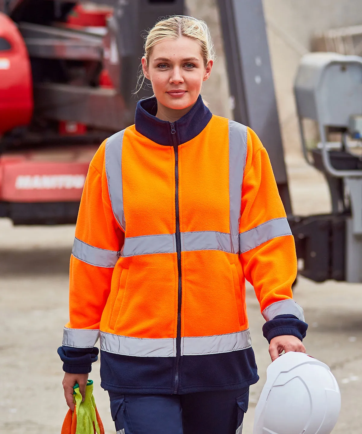 HV Yellow/Navy - High visibility full-zip fleece