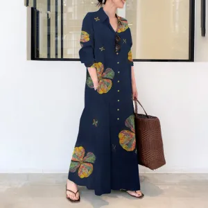 Isabella Grace Vintage Floral Maxi Dress for Women