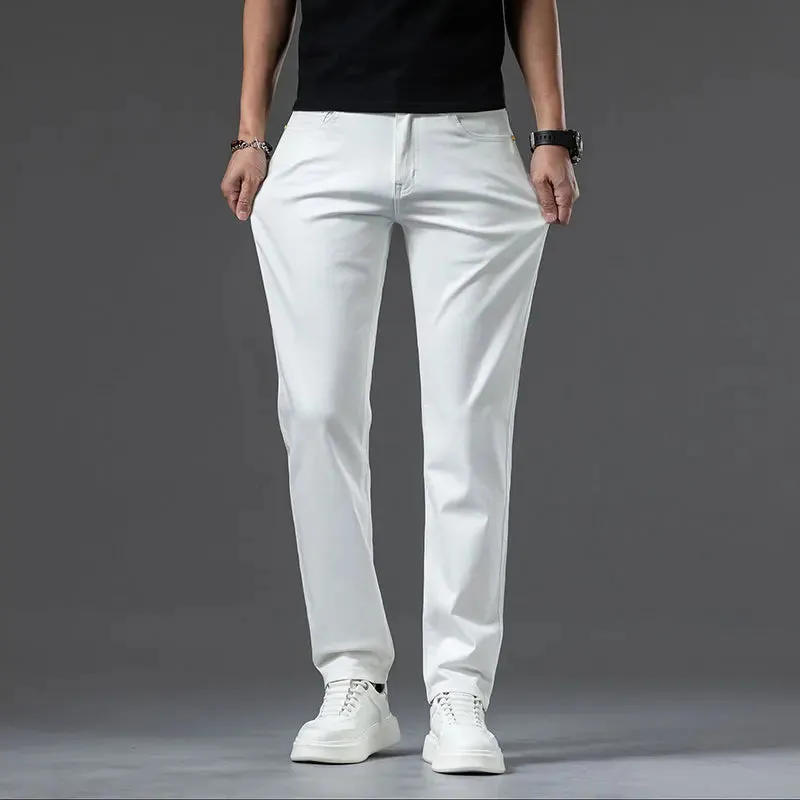 Jeans for Men Comfortable Cotton Fabric Straight Pants Classic Style