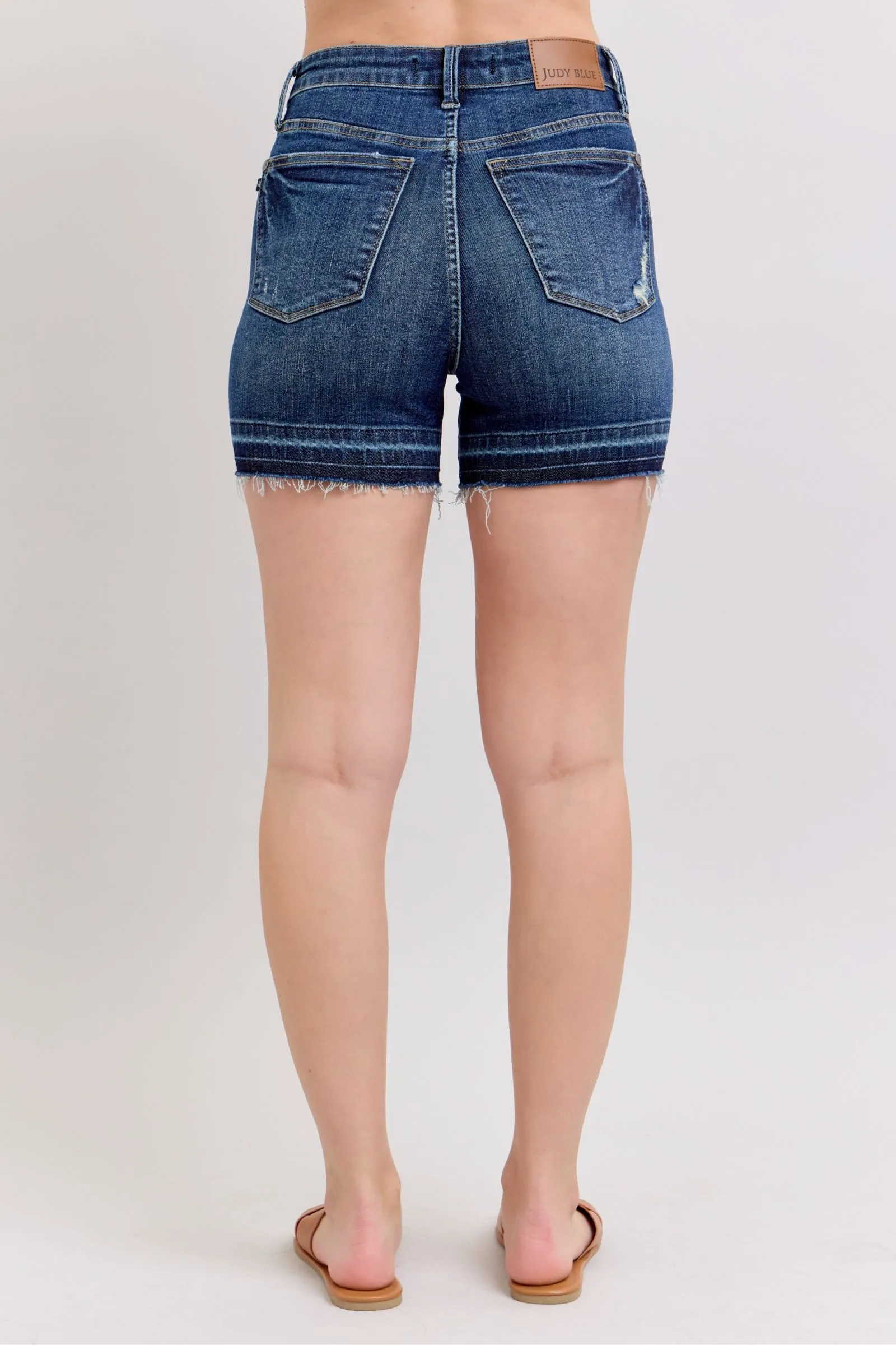 Judy Blue HW TC Destroy Release Hem Shorts