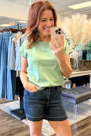 Judy Blue HW TC Destroy Release Hem Shorts
