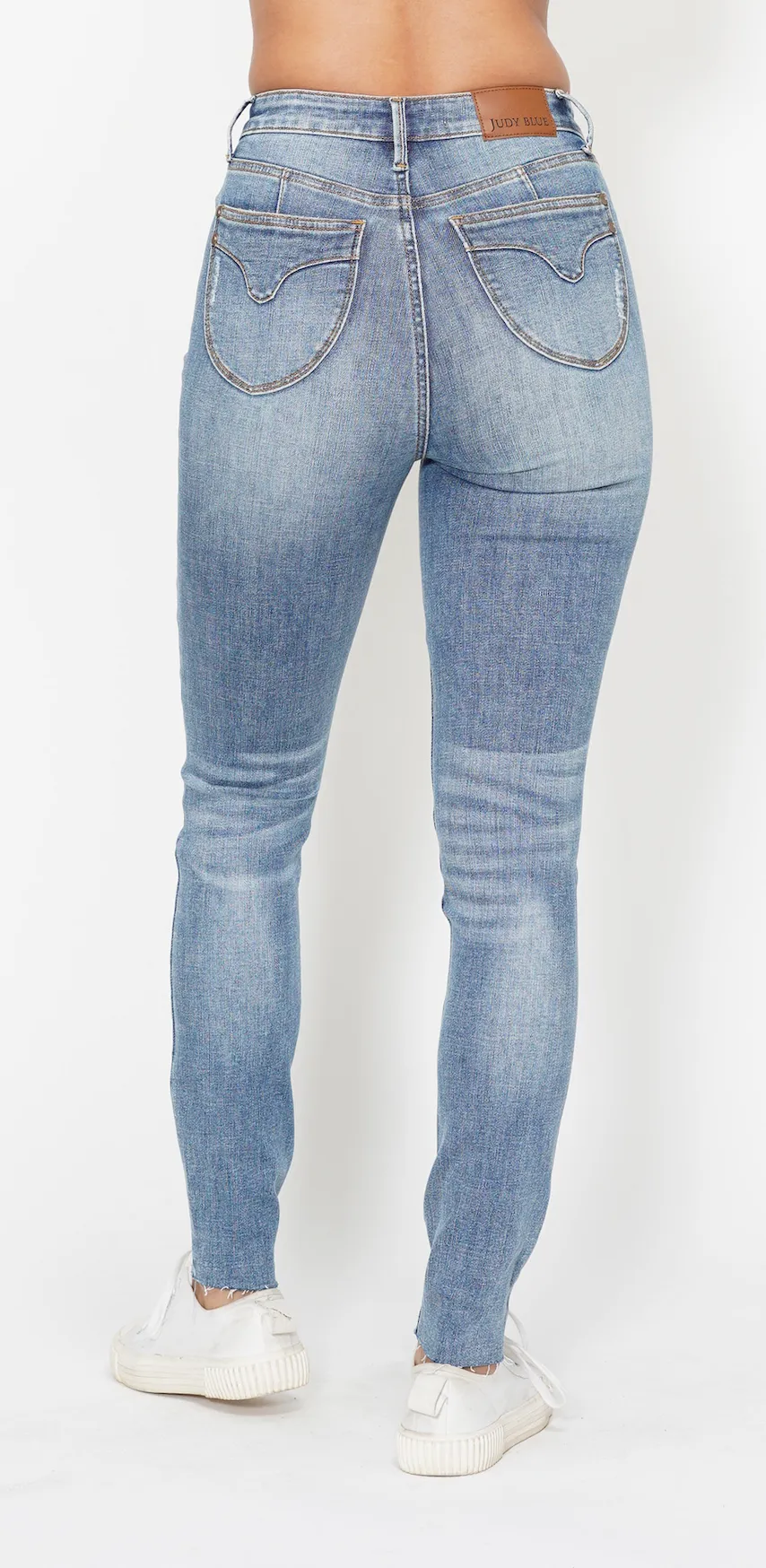 Judy Blue HW Tummy Control Vintage Shield Pockets Skinny Jeans