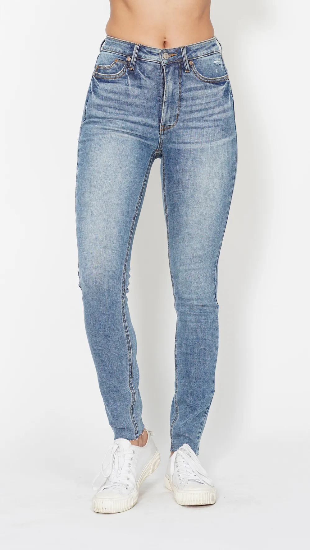 Judy Blue HW Tummy Control Vintage Shield Pockets Skinny Jeans