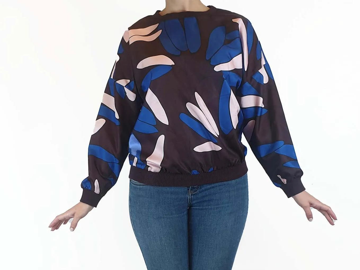 Leonard St brown floral print jumper size 10