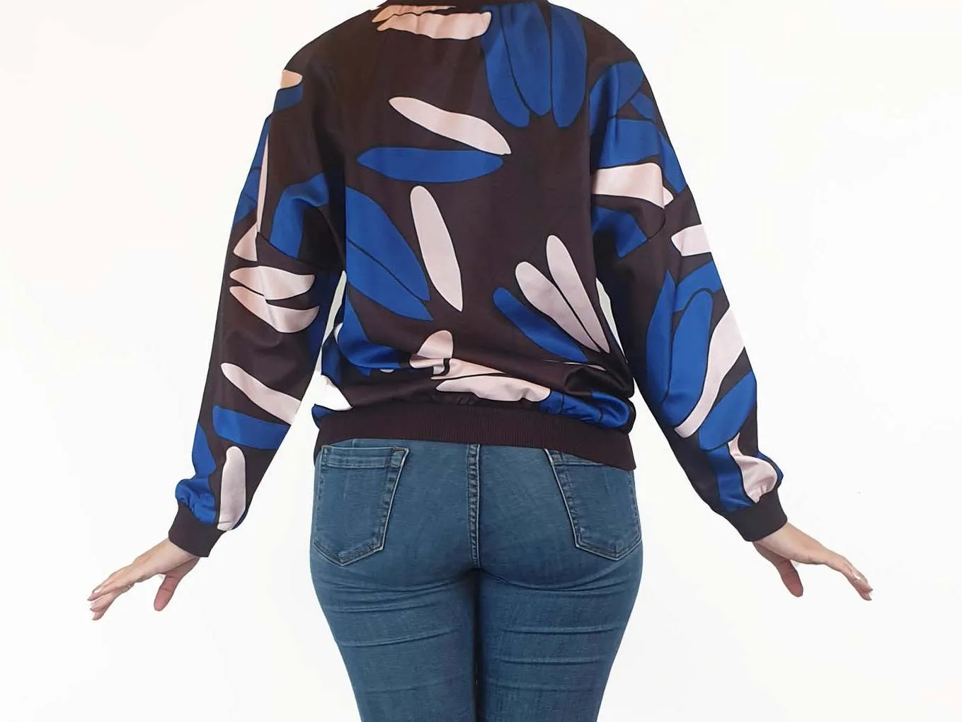 Leonard St brown floral print jumper size 10