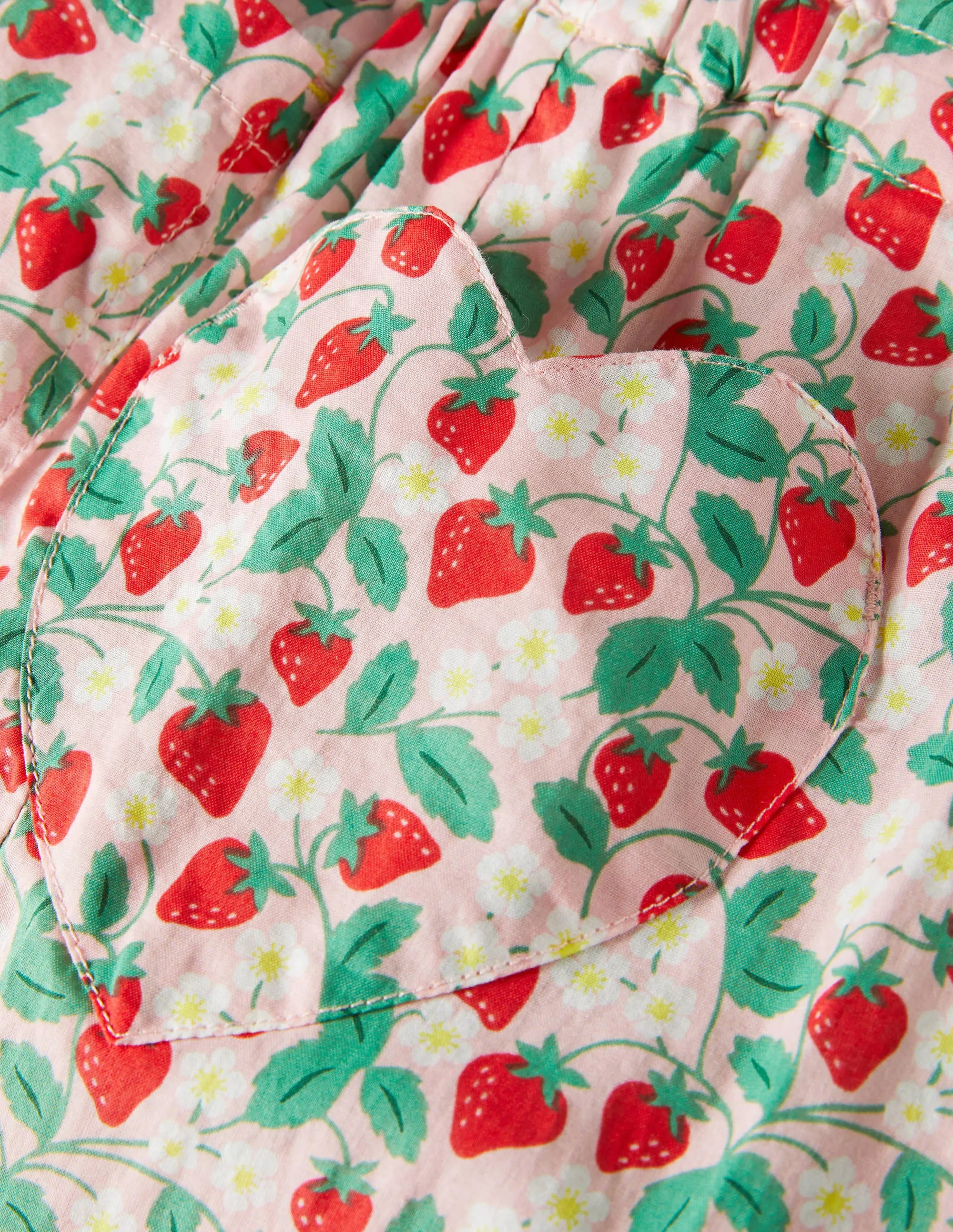 Lightweight Printed Trouser-Boto Pink Strawberry Ditsy