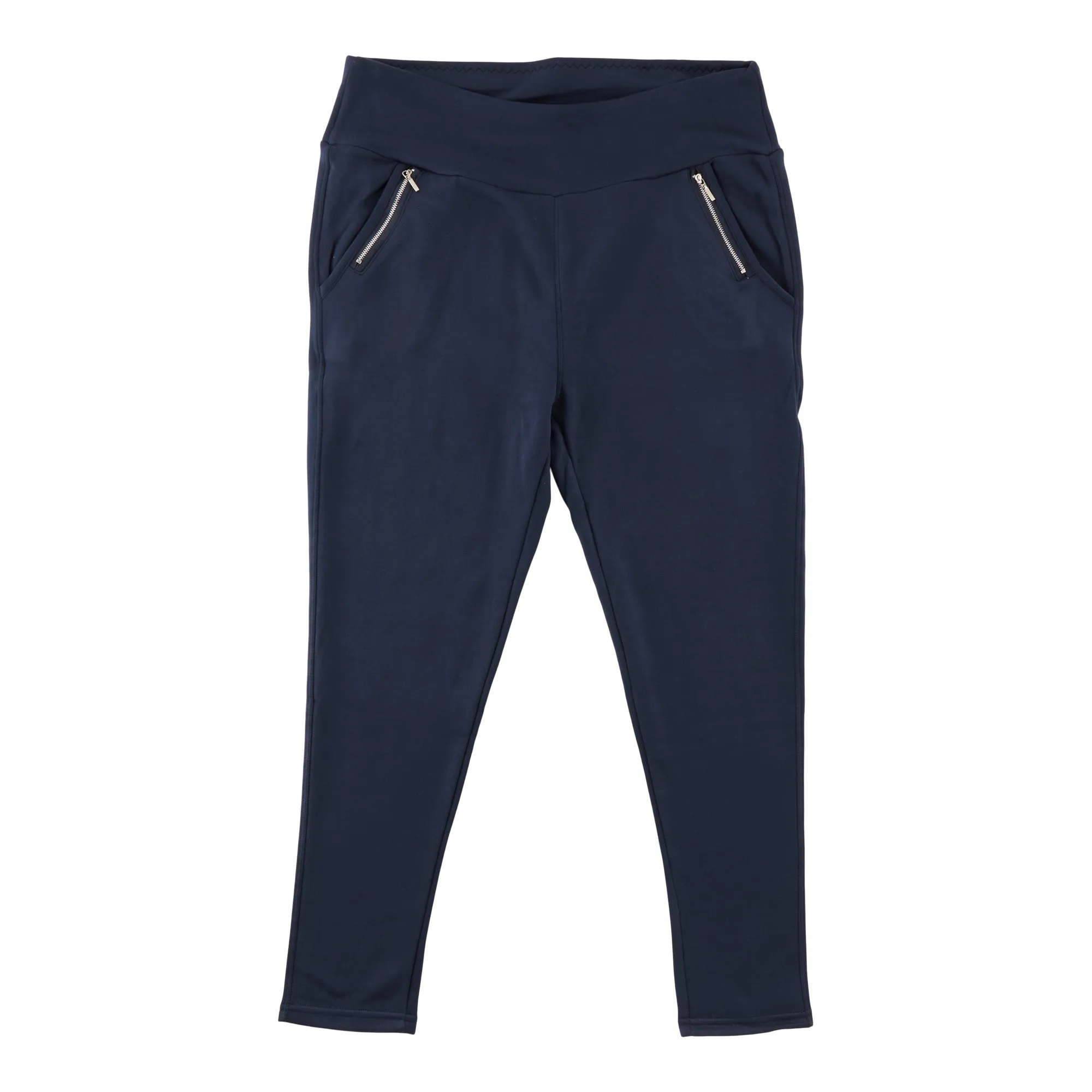 lily morgan Women's Plus Solid High-Rise Scuba Pants