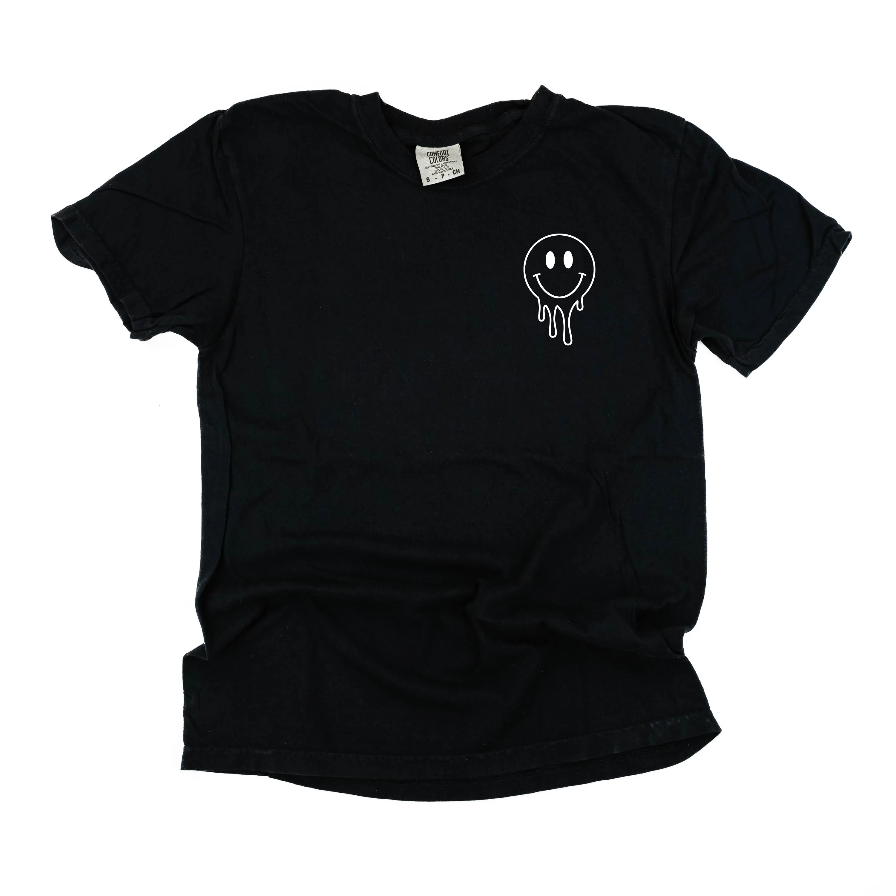 Living My Best Para Professional Life (w/ Pocket Melty Smiley) - SHORT SLEEVE COMFORT COLORS TEE
