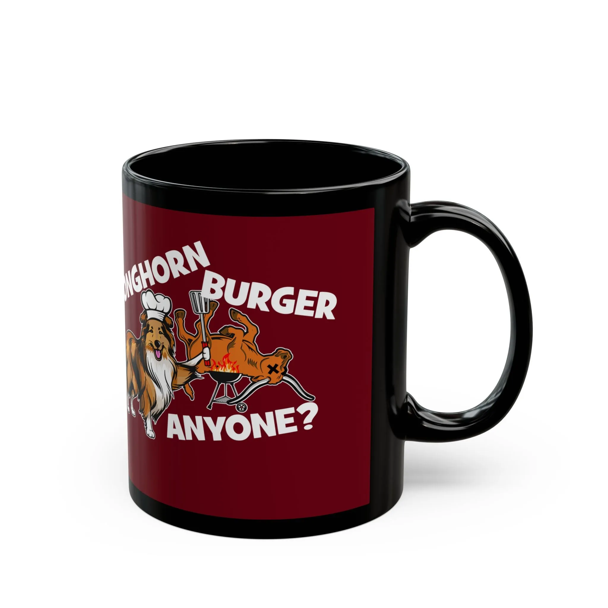 Longhorn Burgers Anyone? (for A&M fans) - Black Mug (11oz, 15oz)