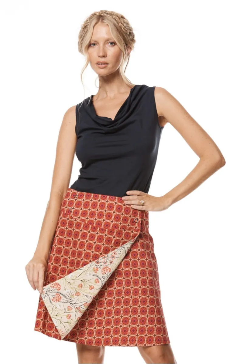 Mahashe - Reversible Skirt Coral & Kaleido
