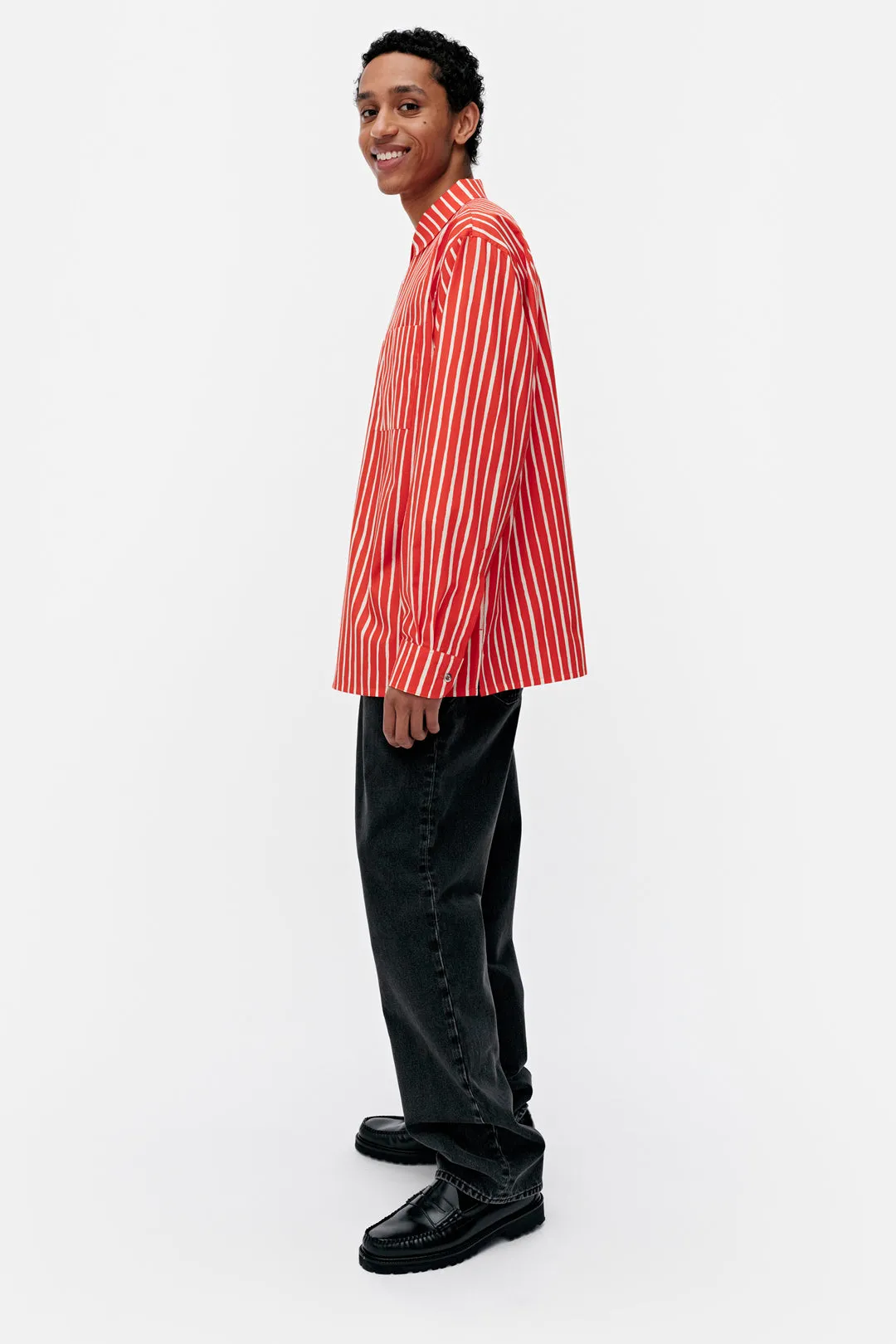 Marimekko Jokapoika Bright Red/Off White