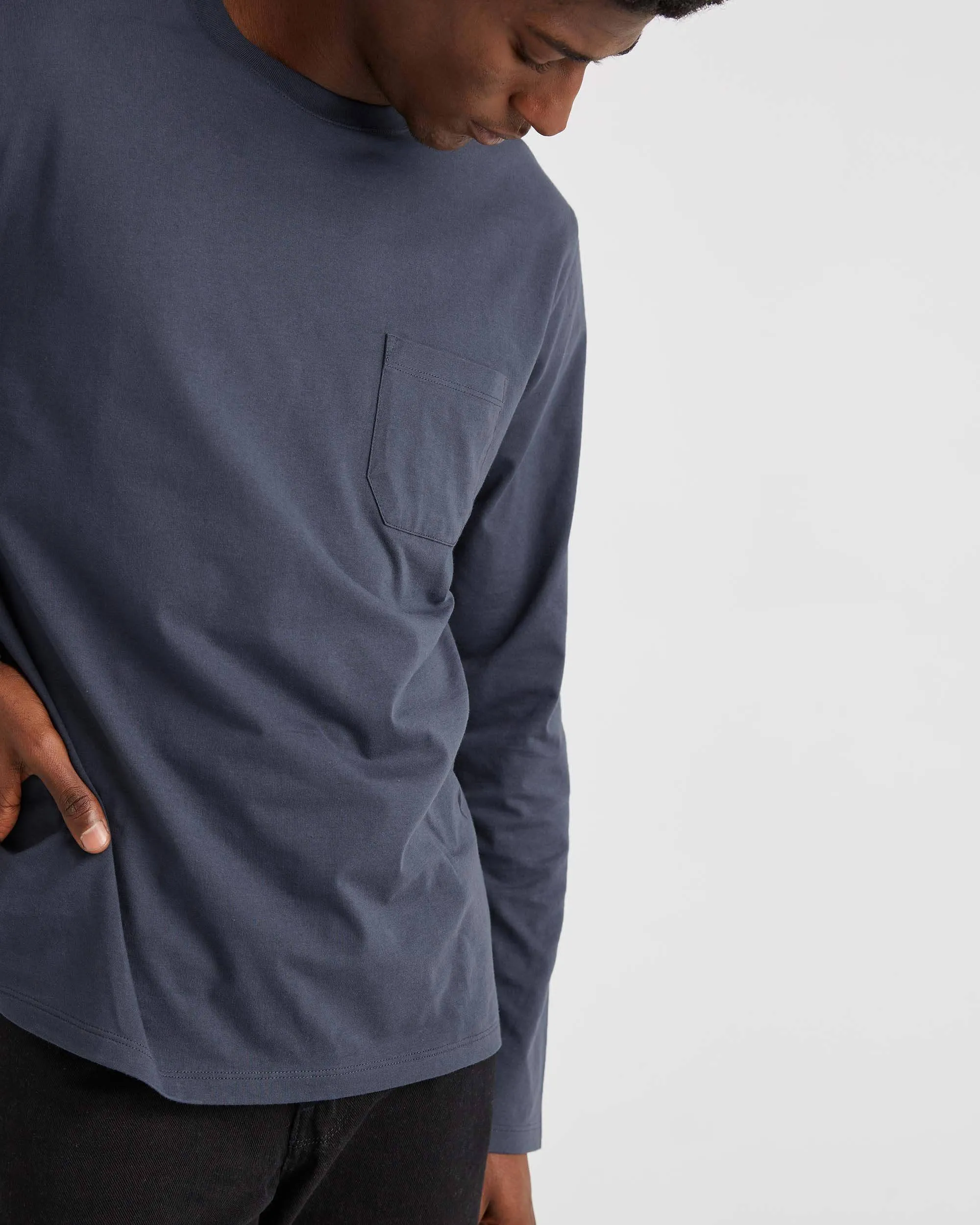 Men's Pima Pocket Long Sleeve Tee