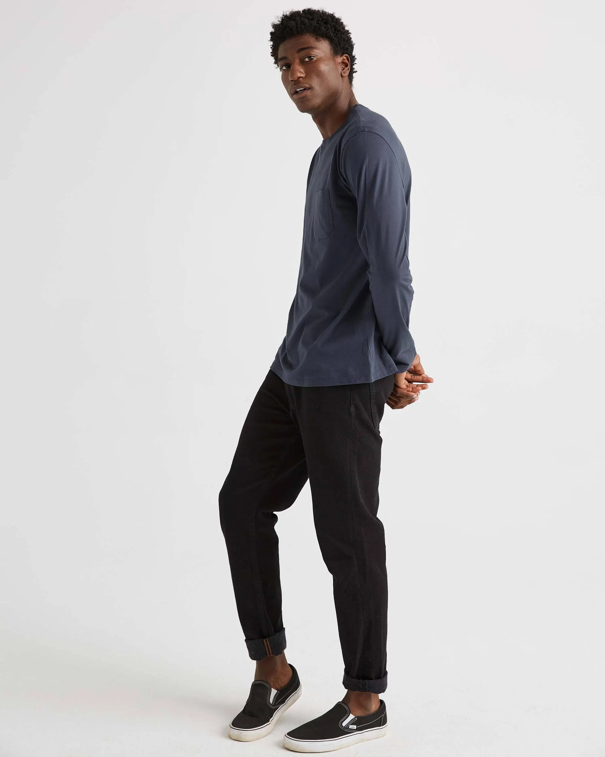 Men's Pima Pocket Long Sleeve Tee