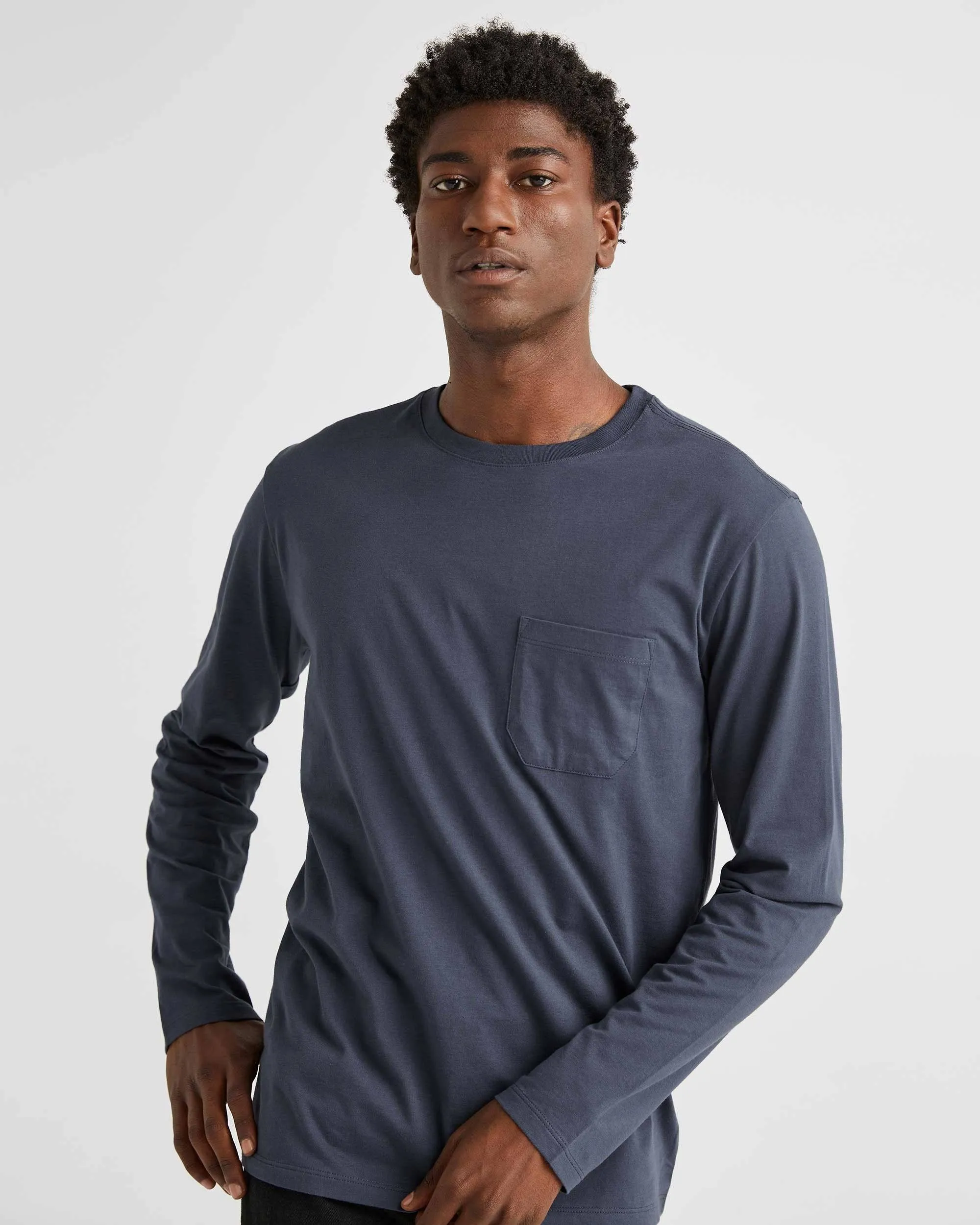 Men's Pima Pocket Long Sleeve Tee