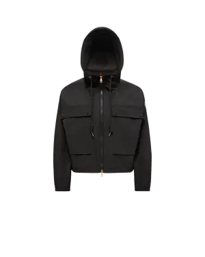 MONCLER SAUVAN SHORT HOODED PARKA BLACK