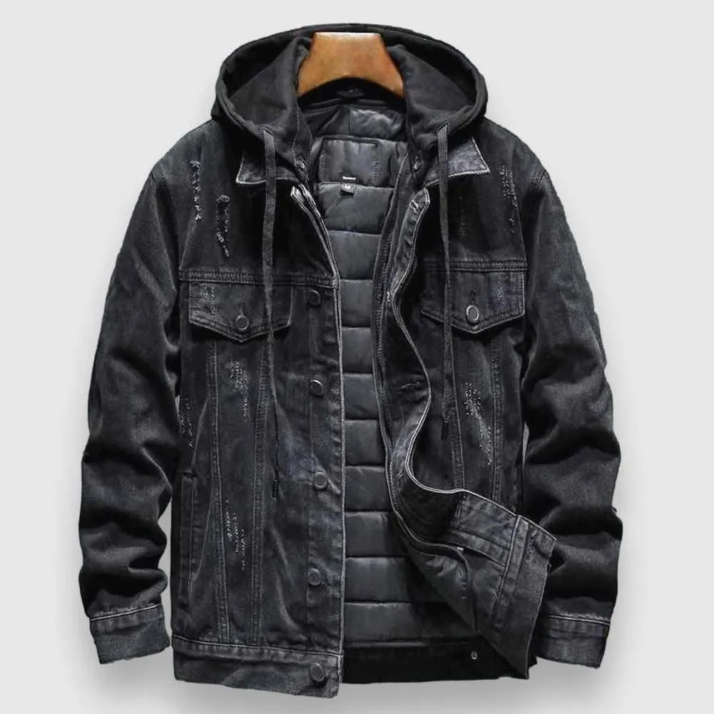 Moon Madrid Hooded Denim Jacket