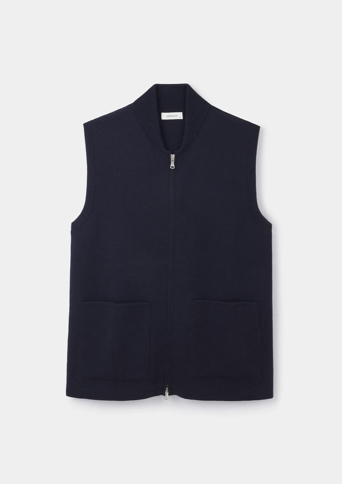Navy Merino Knit Gilet